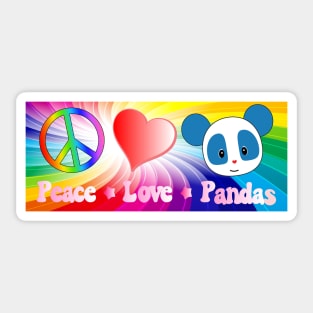 Peace Love Panda Sticker